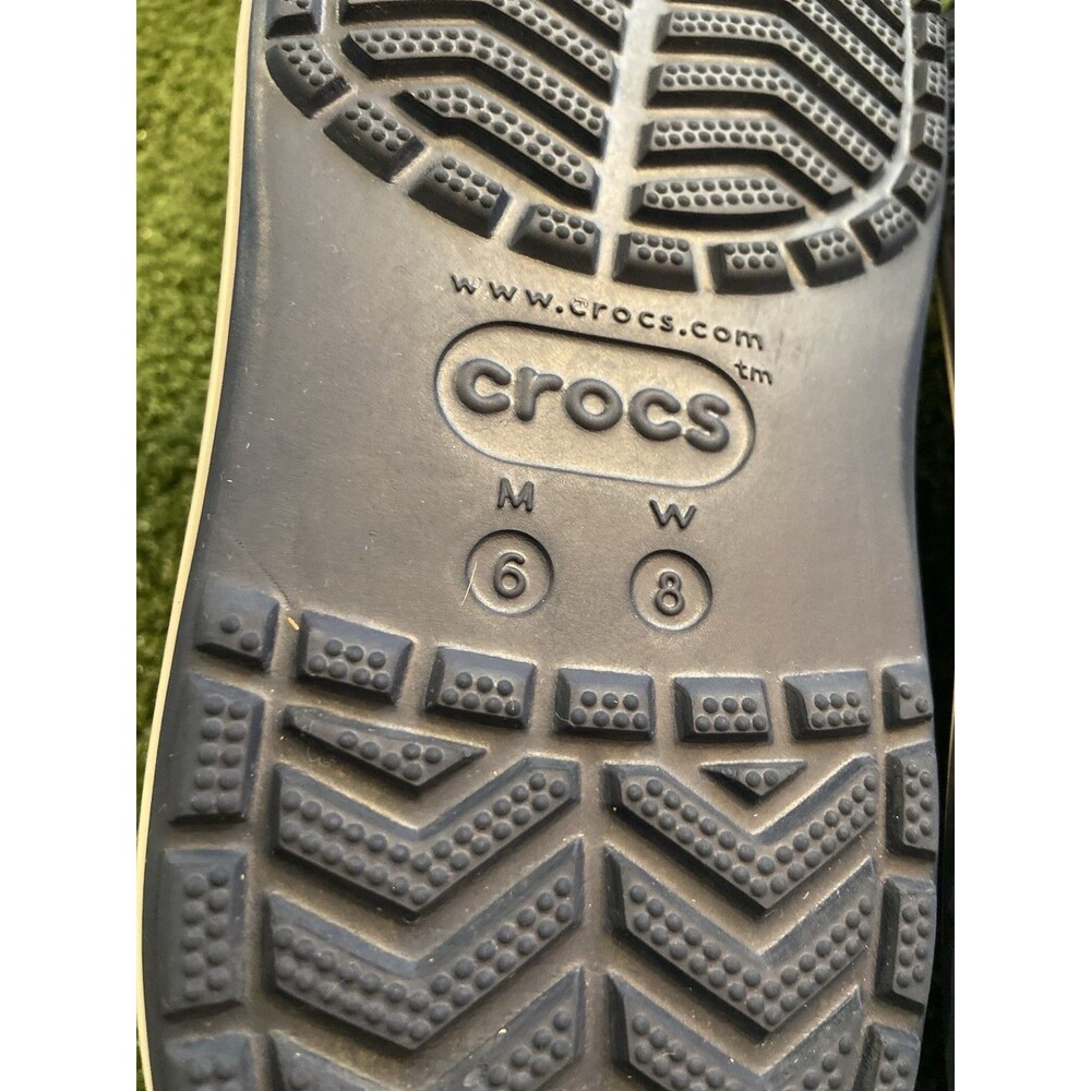 Iconic Crocs Bae Comfort Clogs Slides Sandals Women’s 8 Men’s 6 Blue Shoes - Picture 3 of 12